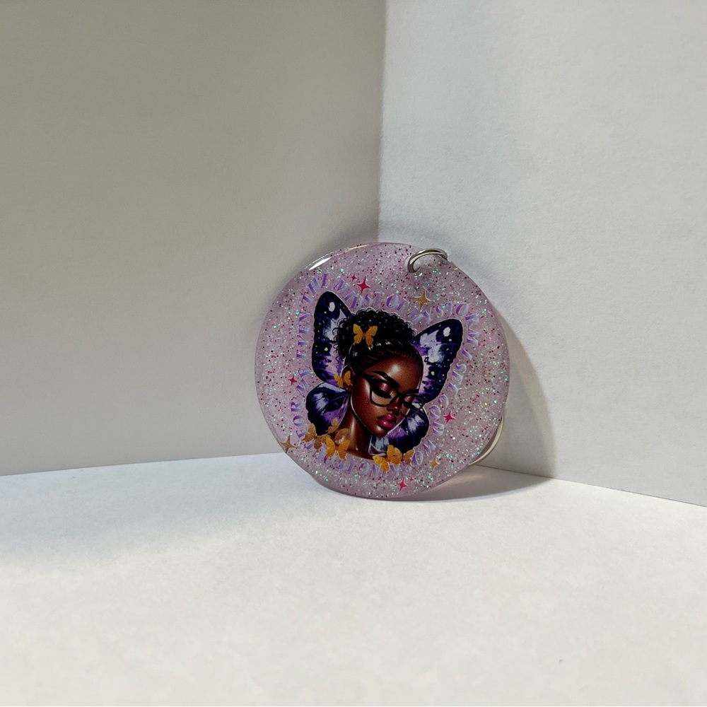 Purple Butterfly Keychain